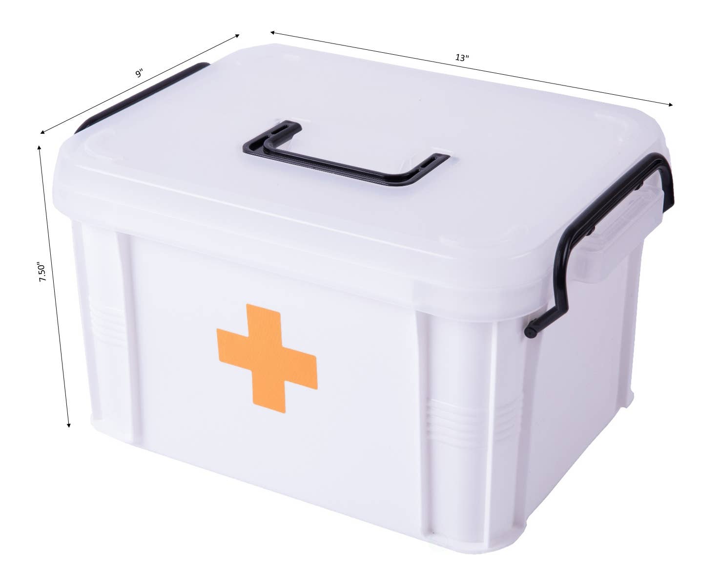 Quickway Imports – Großhandel Erste-Hilfe-Kasten – Weiße Medizinbox mit Verbandskasten-Symbol und Schloss – Erste-Hilfe-Kasten zur Aufbewahrung4