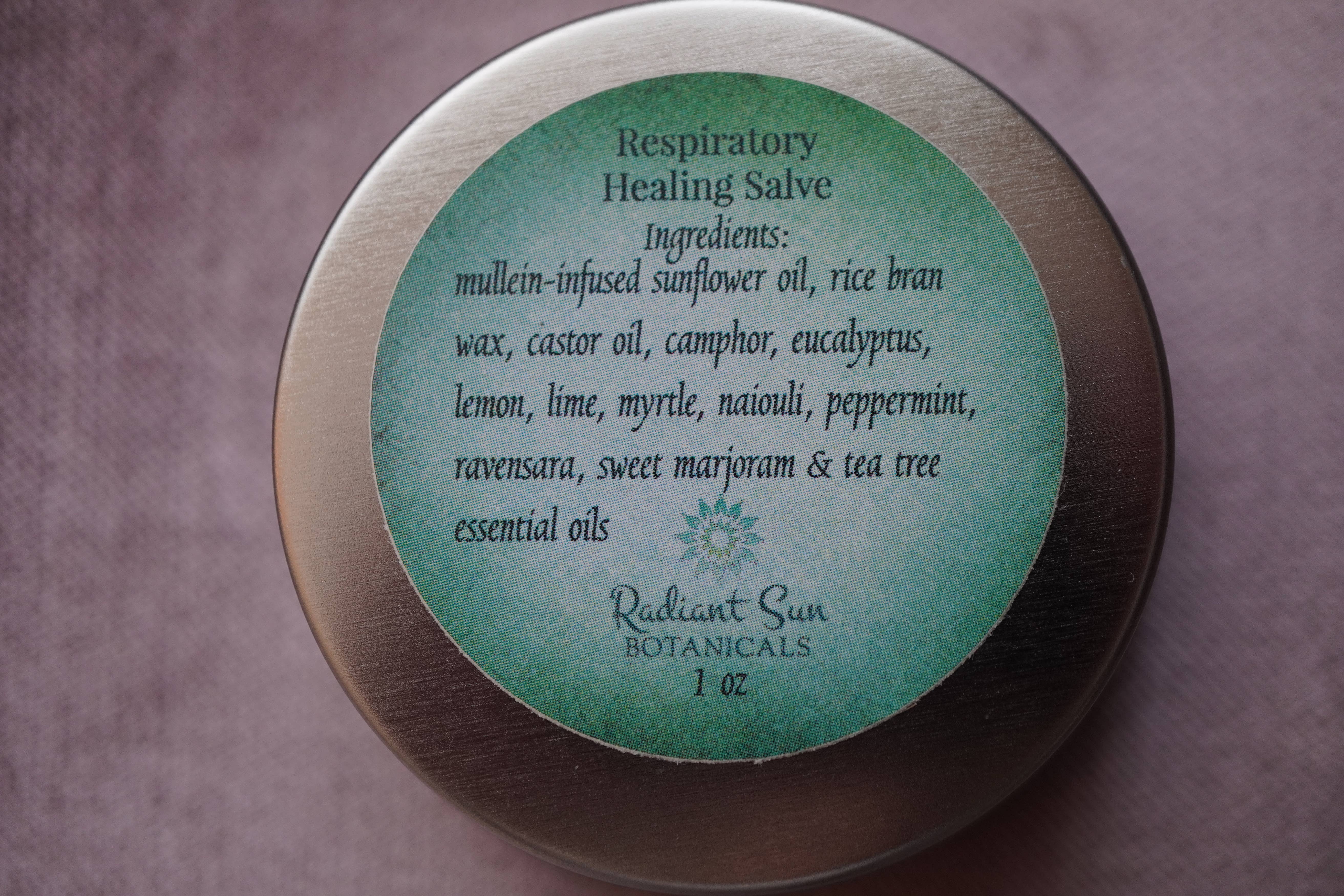 Radiant Sun Botanicals - Vendita all'ingrosso Unguenti/Balsami/Creme curative - Salve di guarigione respiratoria1