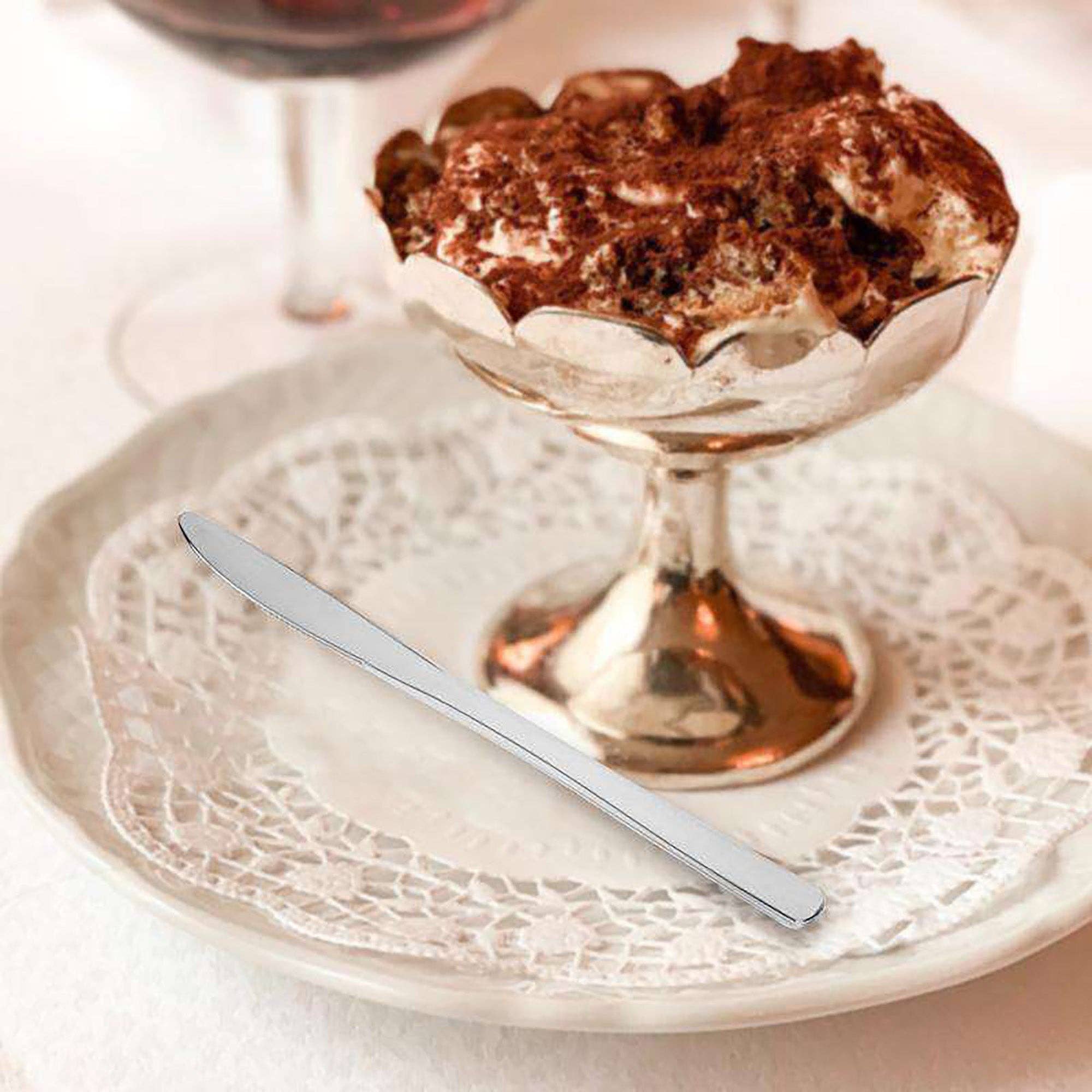 Smarty had a Party - Wholesale Wegwerpserviesset - Glanzende metalen zilveren plastic messen - 24 stuks7