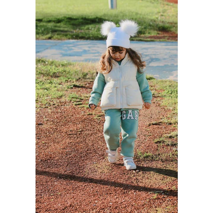 Himmelberg Baby - Wholesale Beanie – Kids - White Pom Pom Baby/Kid's Beanie, Newborn to 8 Years, Unisex18
