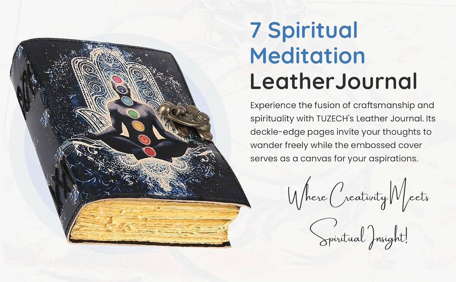 Tuzech Leather – wholesale Journal och dagbok – TUZECH läderklätt anteckningsbok med grimoirestil och ojämna kanter för män och kvinnor34