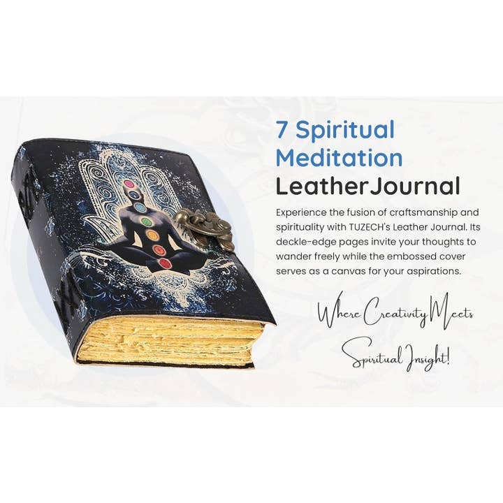 Tuzech Leather – wholesale Journal och dagbok – TUZECH läderklätt anteckningsbok med grimoirestil och ojämna kanter för män och kvinnor34
