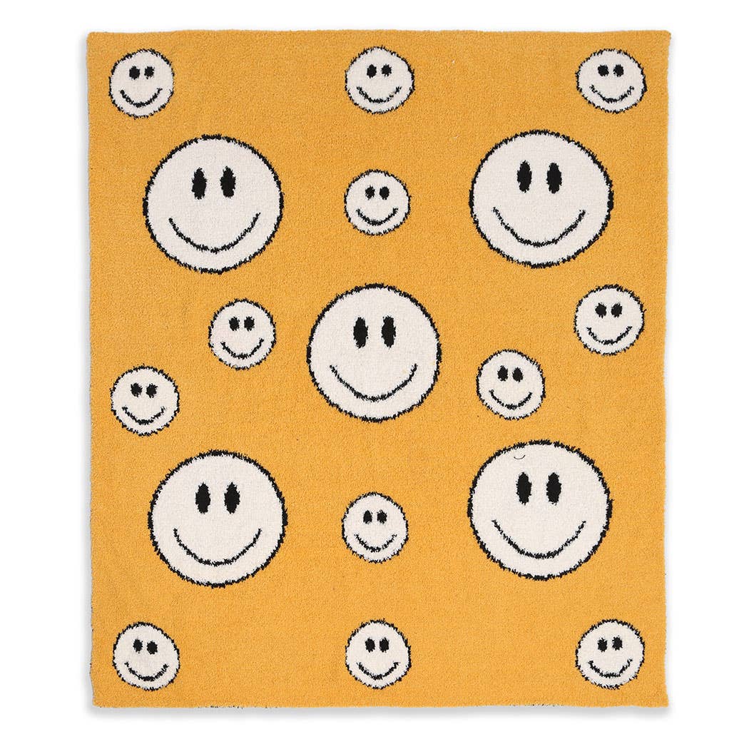 Fashion City - Wholesale Bedding Blanket - Kids & Baby - Happy Face Print Kids Luxury Soft Throw Blanket0