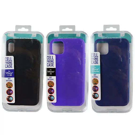 Novelty Closeout - Wholesale Phone Case - Unisex - Antibacterial IPhone 11 XR PRO Cell Case Assortment - 6/Pack