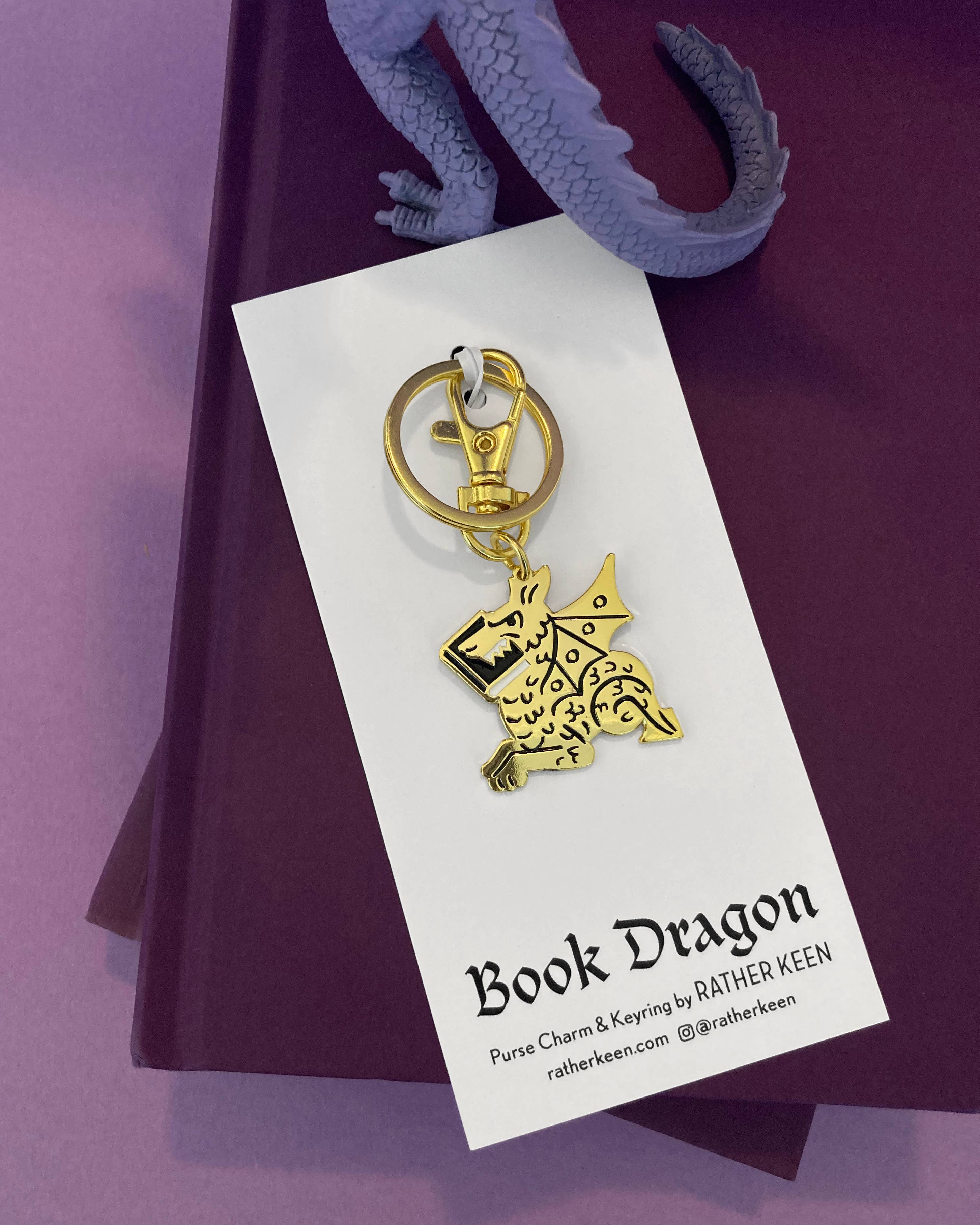 Rather Keen - Wholesale Keychain - Women's - Book Dragon keychain + bag charm3