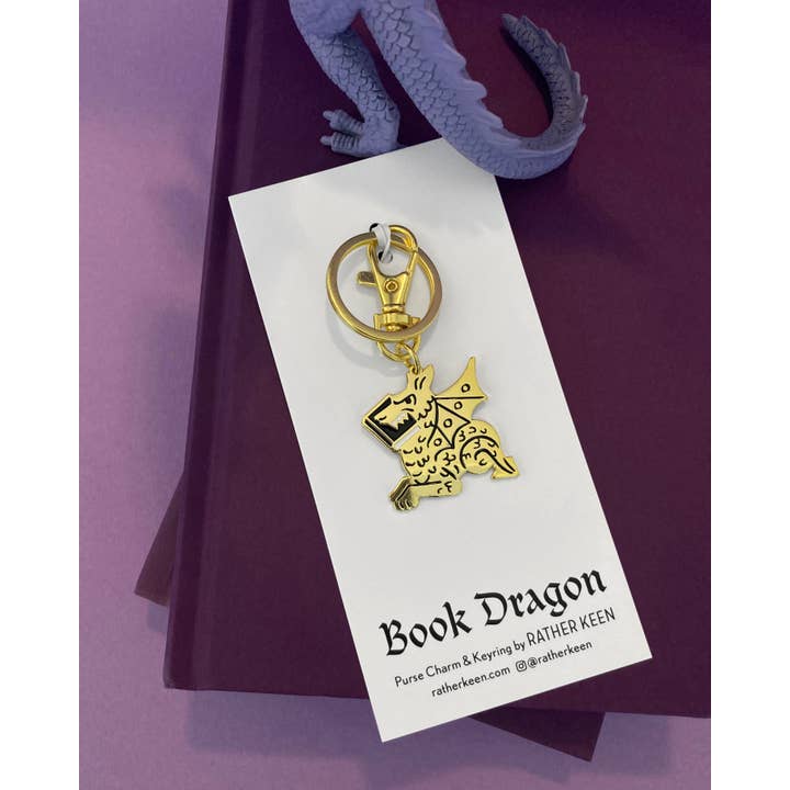 Rather Keen - Wholesale Keychain - Women's - Book Dragon keychain + bag charm3