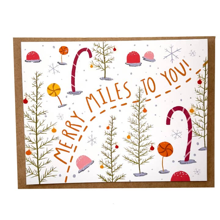 Merry Miles Card for wholesale by Keegsie Running