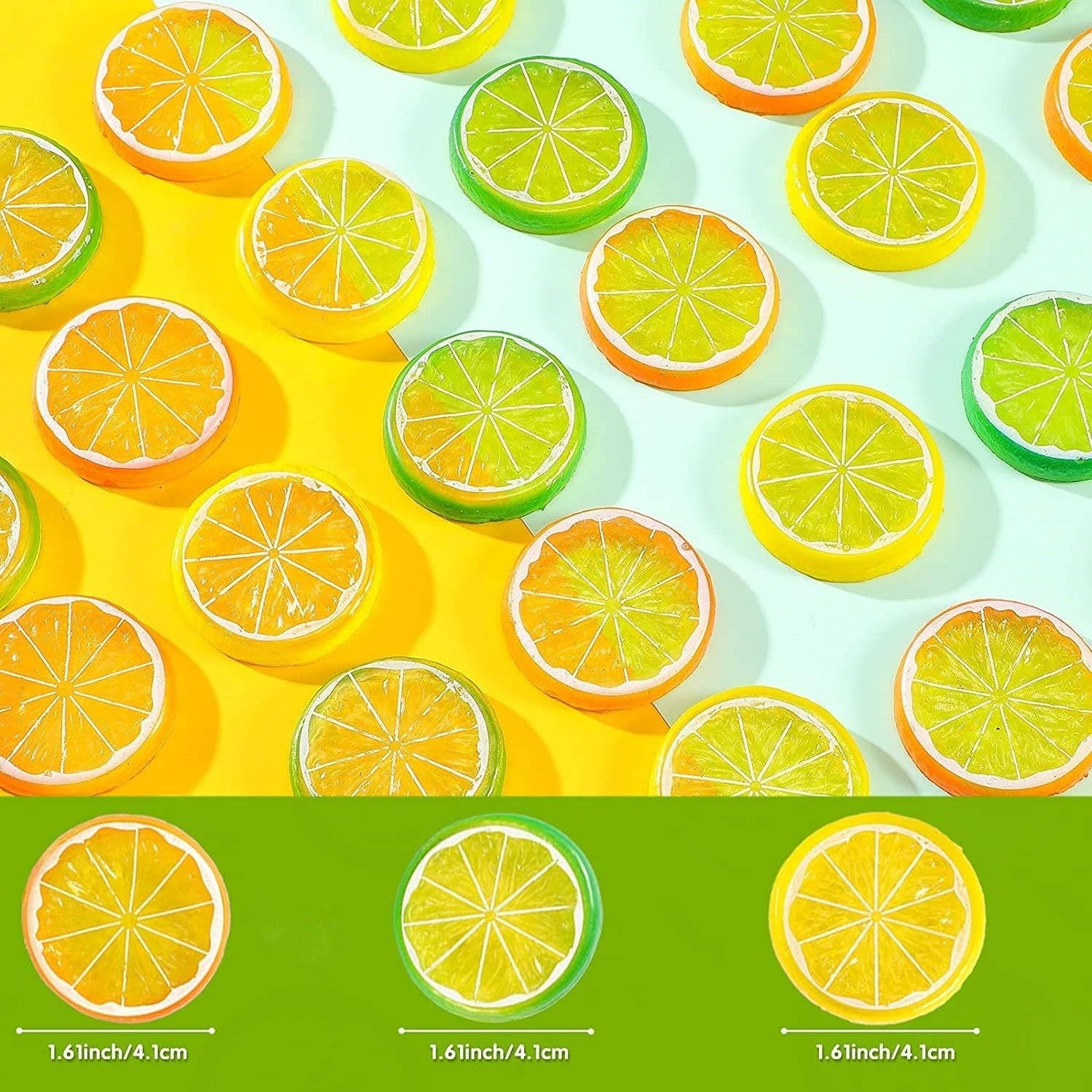 Pozbee - Wholesale Decorative Tabletop Object - 3 Small Artificial Lime Slices3