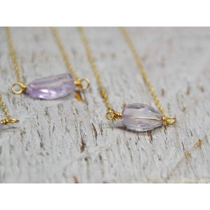 Daddy Daughter Jewelry - Wholesale Pendant/Charm Necklace - 14K Gold Filled Amethyst Necklace | February Birthstone3