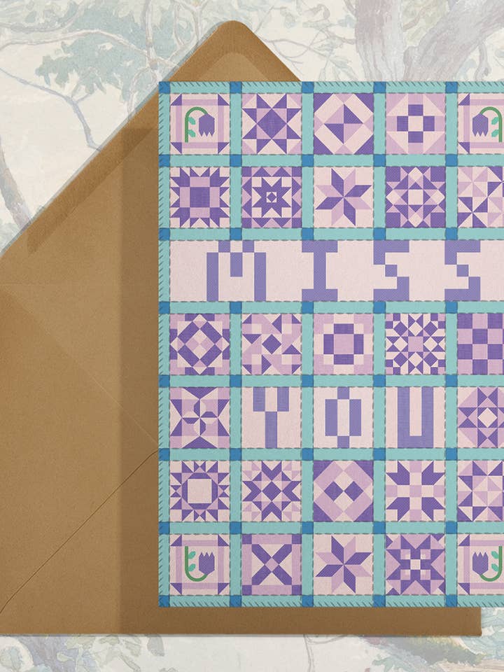 Savner dig (Patchwork Quilt) Kort for engroshandel hos Stay Home Club