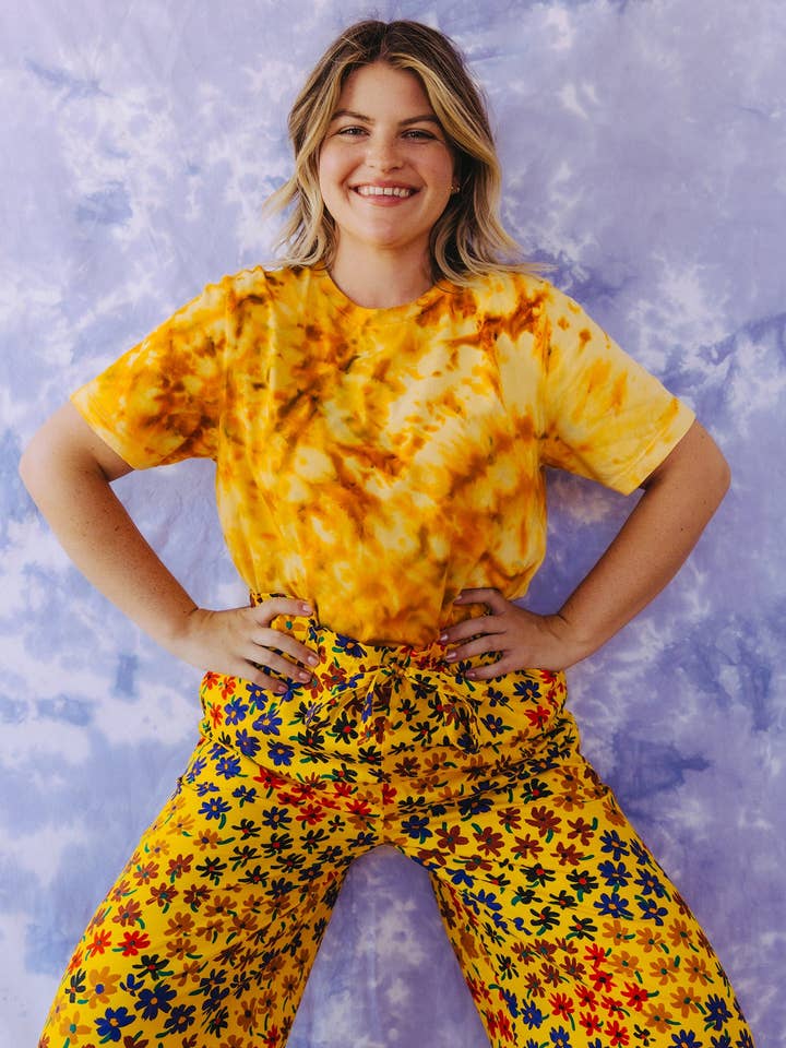 Dust Dye T-Shirt - Turmeric for wholesale by Soft Haus