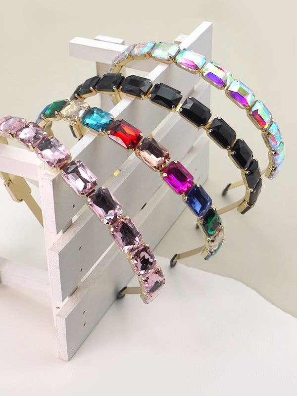 BAROQUE GLASS BEAD JEWELLED EMBELLISHED HEADBAND | 40HB113 for wholesale by JOSSLYN by wall to wall