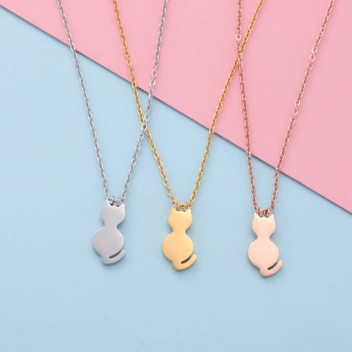 DAINTY CAT NECKLACE for wholesale by Ashlen