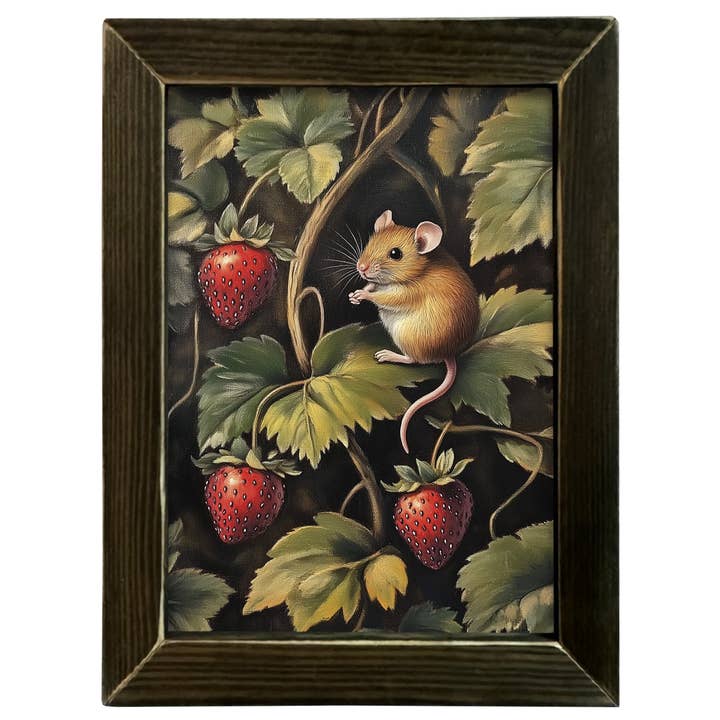HMK678L Souris à la fraise pour la vente par JanMichaels Art & Home