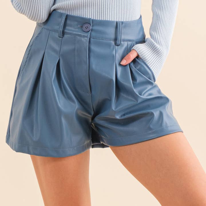 Hersy - Wholesale Shorts - Women's - HP0039 - Pu Leather Shorts