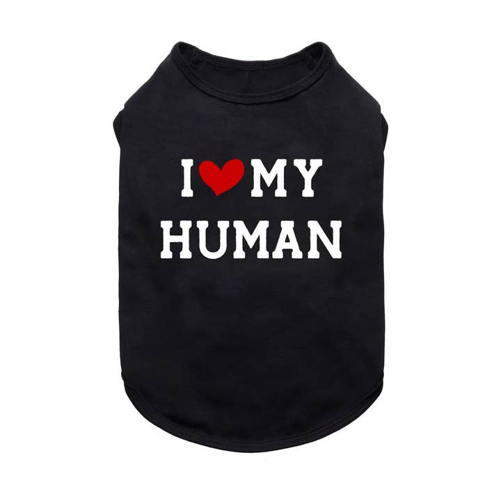 I Love My Human Dog Shirt for wholesale by Fitwarm