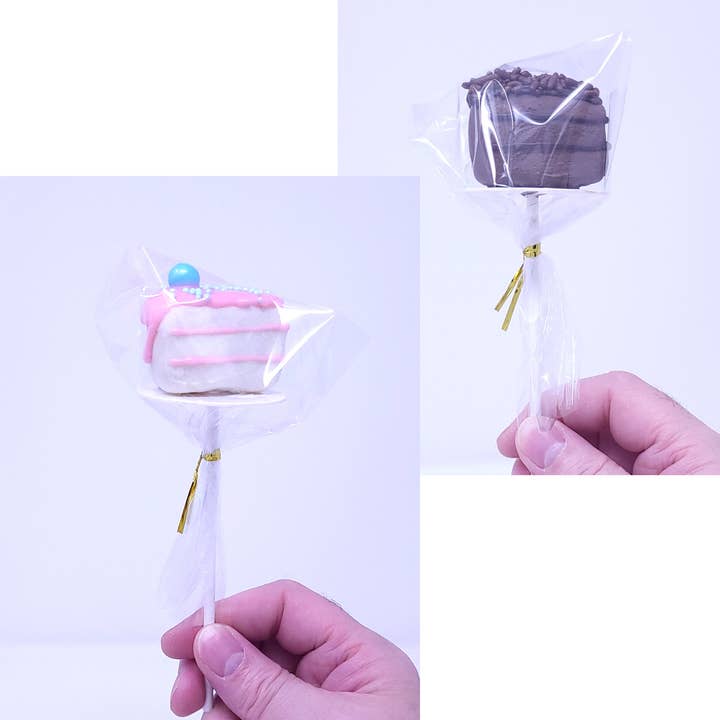 Wild Angel Treats, LLC - Wholesale Cake - Designer Cake Pops-Piece of Cake Shape - Valentine's Day2