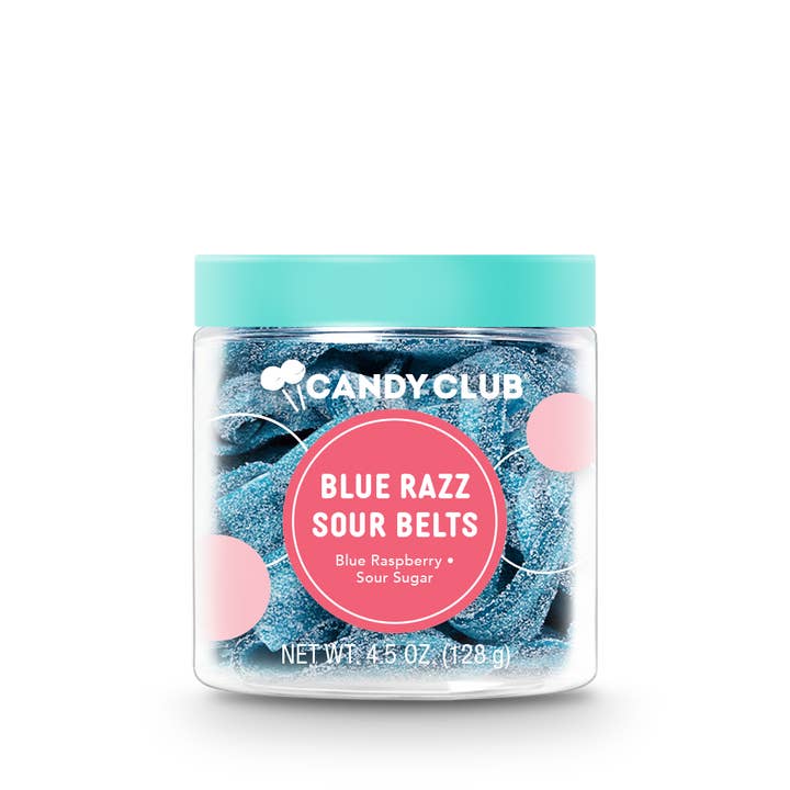 Candy Club - Wholesale Gummy - Blue Razz Sour Belts 1