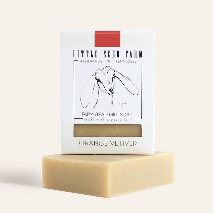 Orange Vetiver Bar Soap - Citrusy & Rejuvenating for wholesale by Little Seed Farm