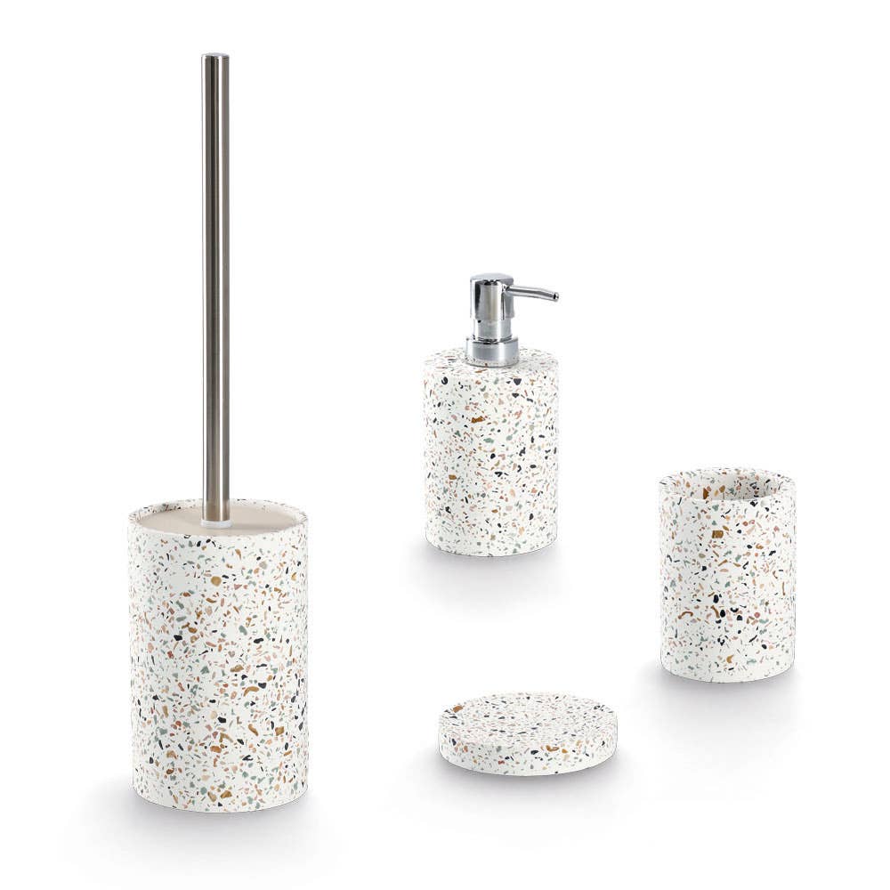 Zeller Present – escova para sanita por atacado – Escova de sanita &quot;Terrazo&quot;, Cimento4