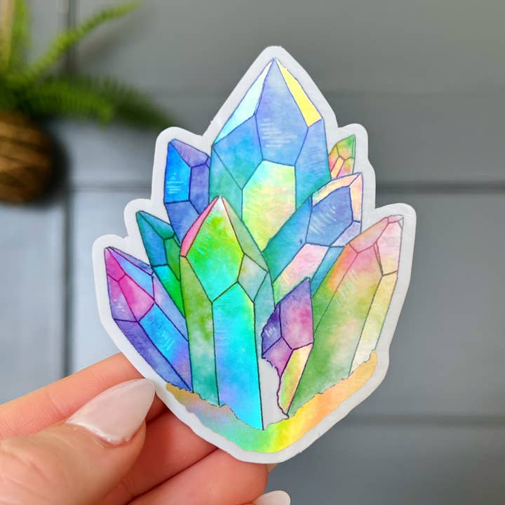 Holographic Reflective Crystal Sticker for wholesale by Jess Weymouth