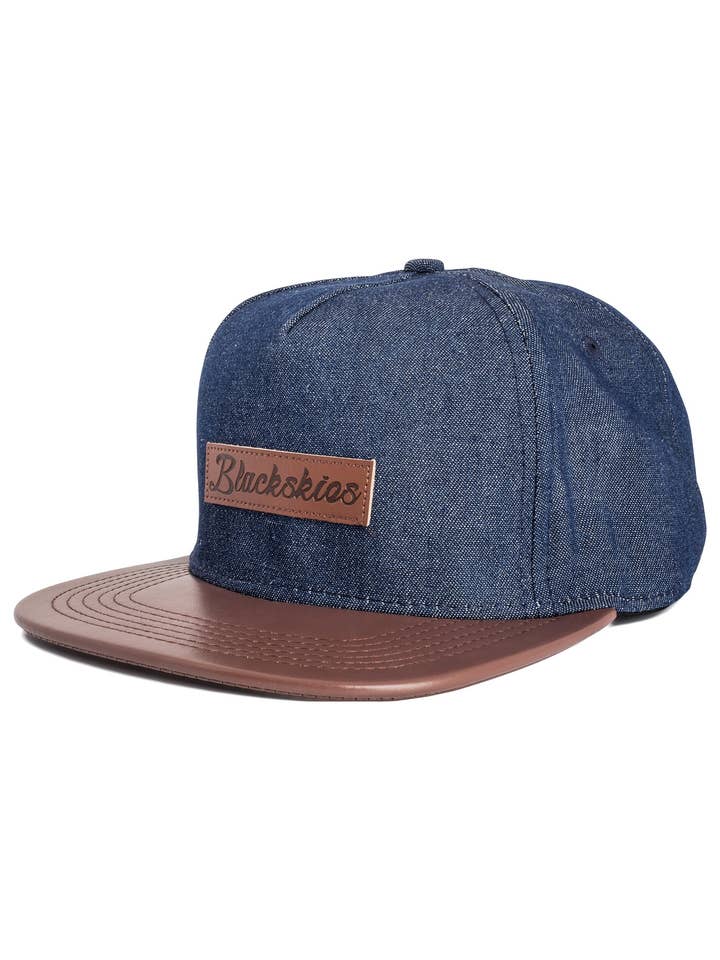 Casquette Snapback Aion - Bleu-Cuir pour la vente par Blackskies