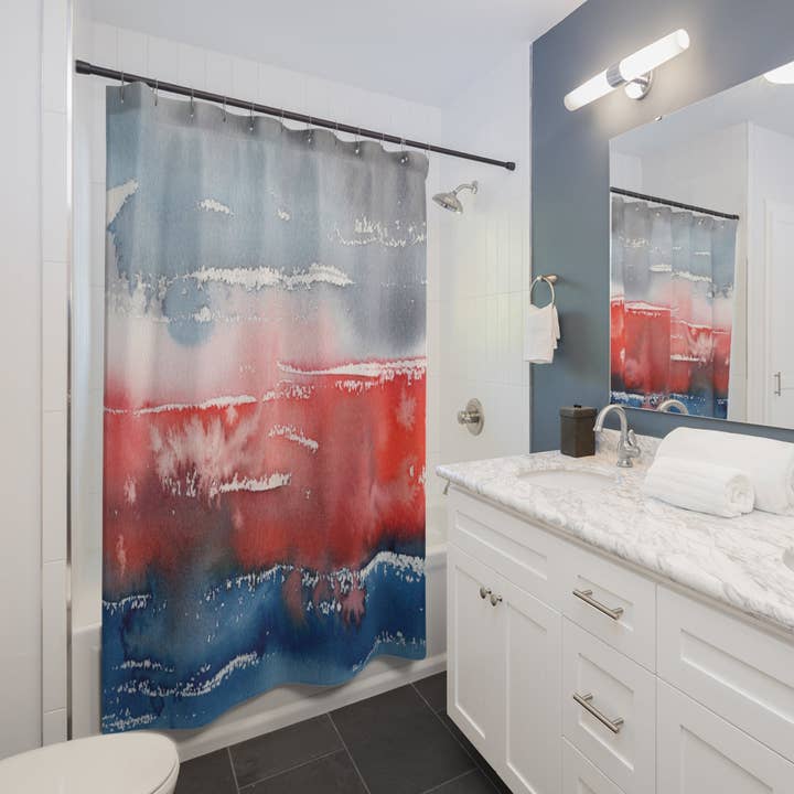 Fall of the Valkyries Shower Curtain for wholesale by Brazen Design Studio