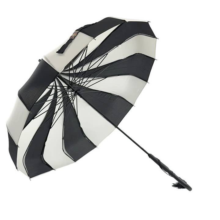 Soake - Wholesale Umbrella - Women's - Boutique CLASSIC Pagoda Umbrella Black and Cream6