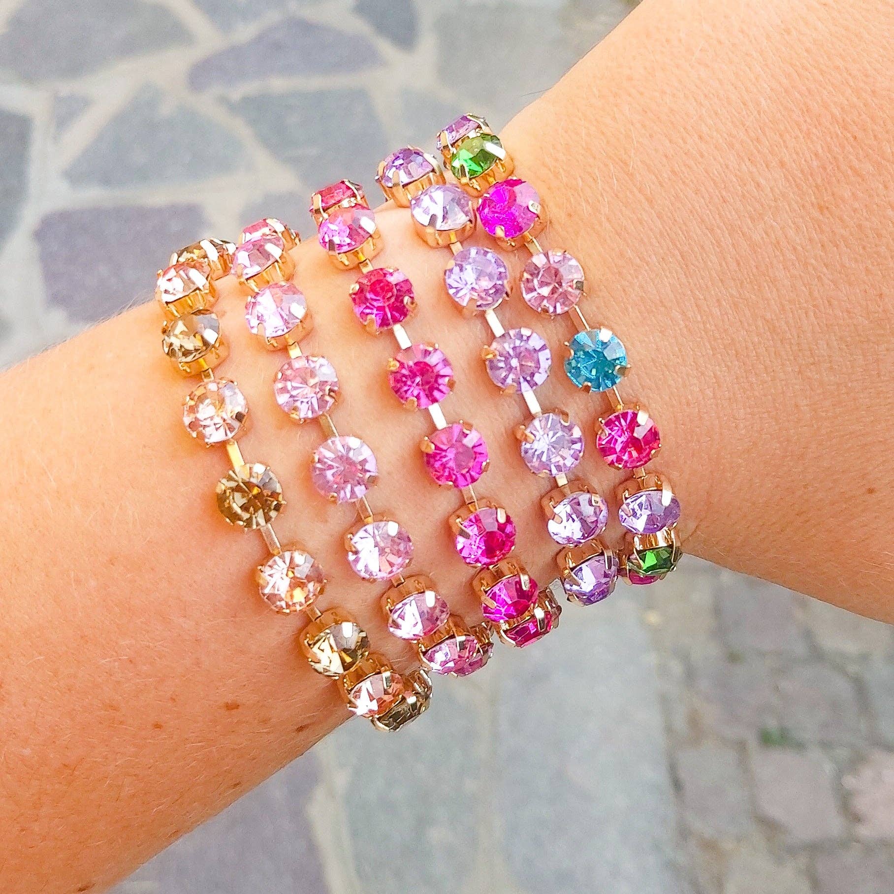 Daemon srls - Wholesale Tennis Bracelet - MICHELLE-BRACCIALE con pietre sfaccettate - LUCE COLLECTION11