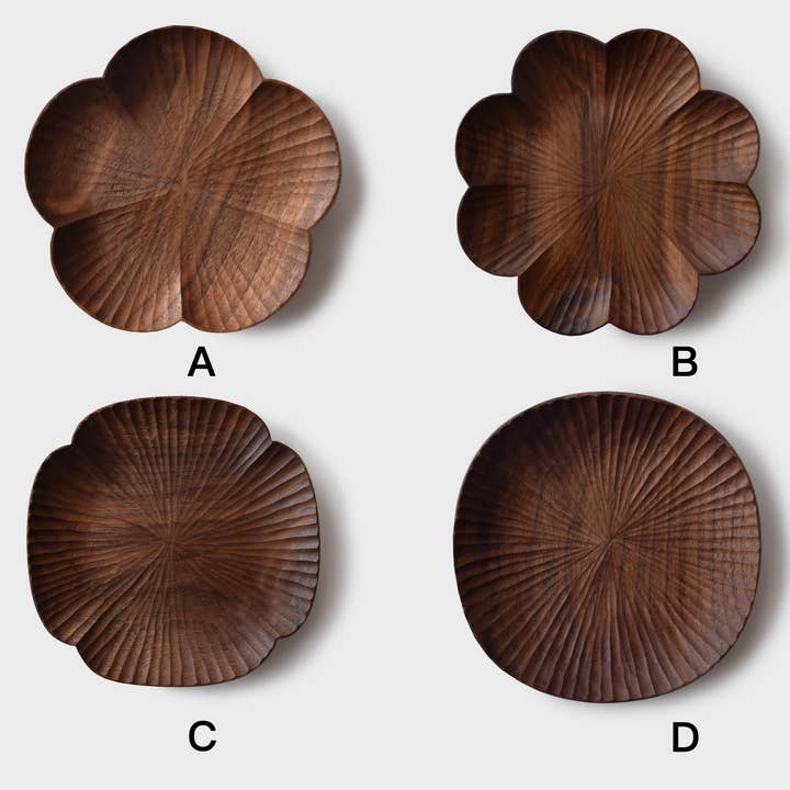 Senser Woodcraft - Vendita all'ingrosso Vassoi decorativi - Piatto da fiori intagliato a mano in noce nera4