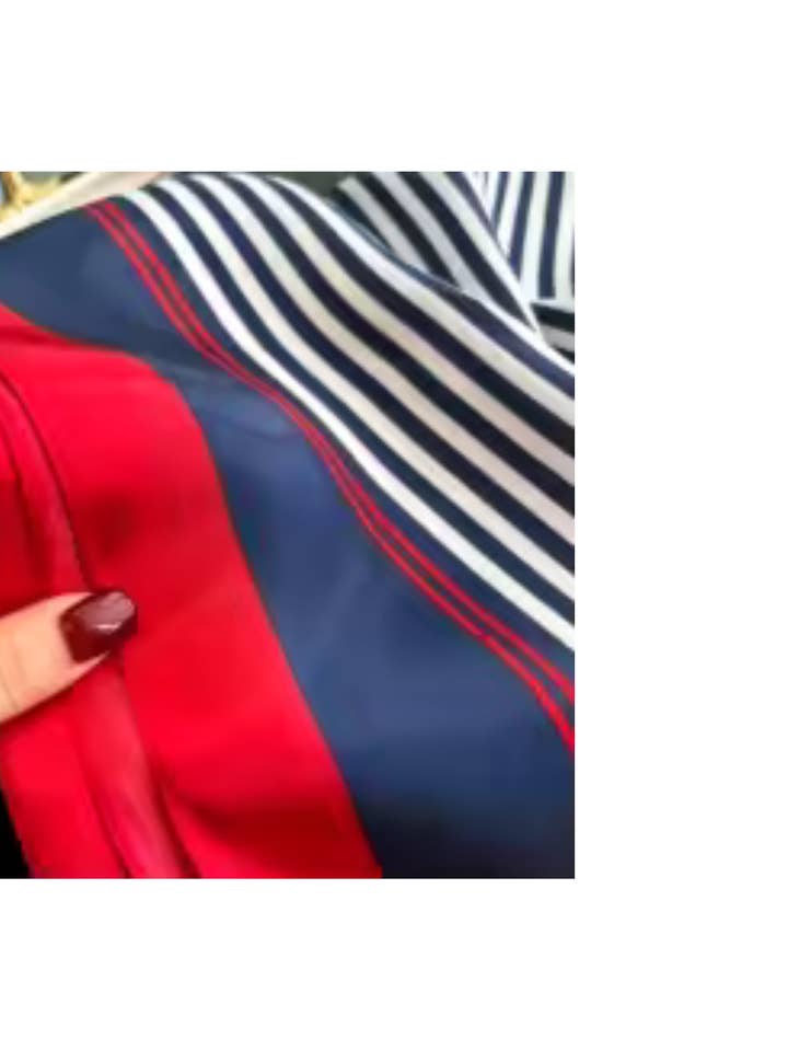 Navy and Red Nautical Stripe Scarf for wholesale by NAVY JANE