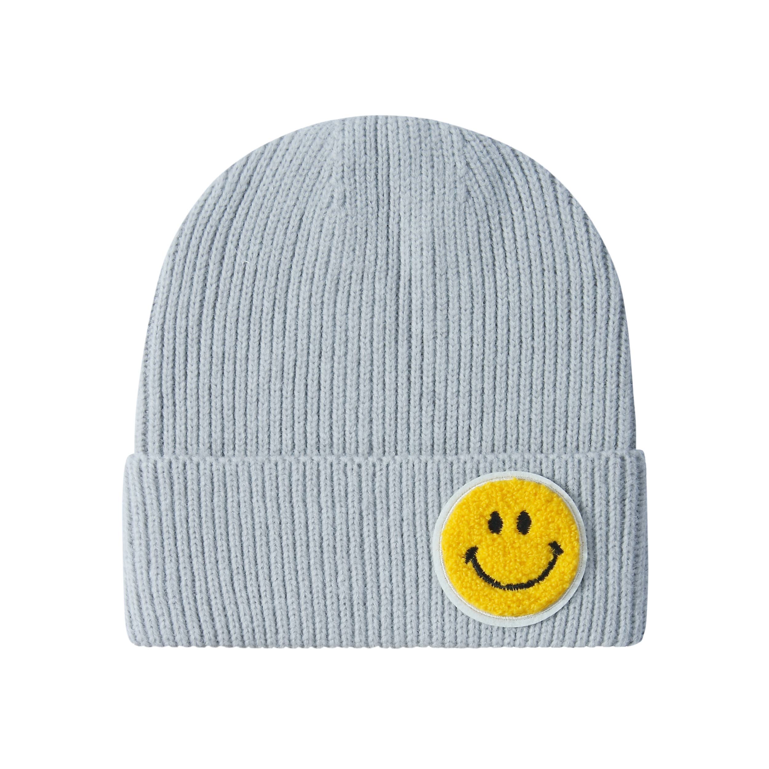 Shop Lev - Wholesale Beanie - Women's - Daily Smile Face Pastel Tone Ribbed Knit Beanie Hat14