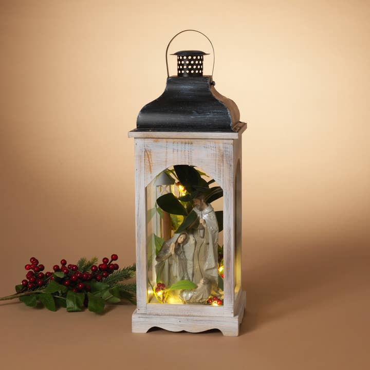 Promo The Gerson Company 18"H B/O Lighted Wood & Metal Nativ for wholesale by The Gerson Companies