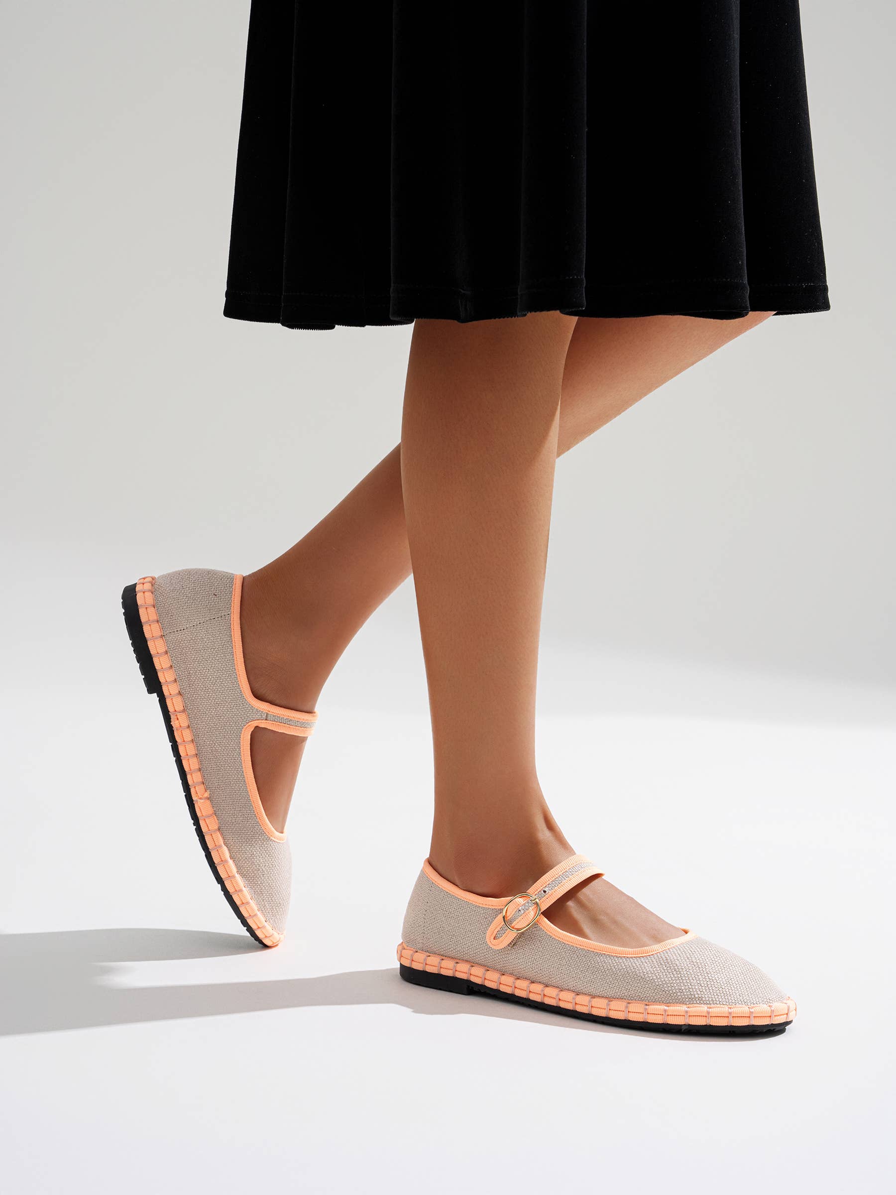 CEREZA – Engroshandel Flade sko - Dame – Kvinder Lærred Mary Jane Flade Sko11