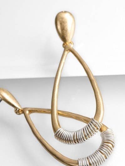 Wire Wrap oorbellen met gouden accenten voor wholesale door The Steven Wick Company