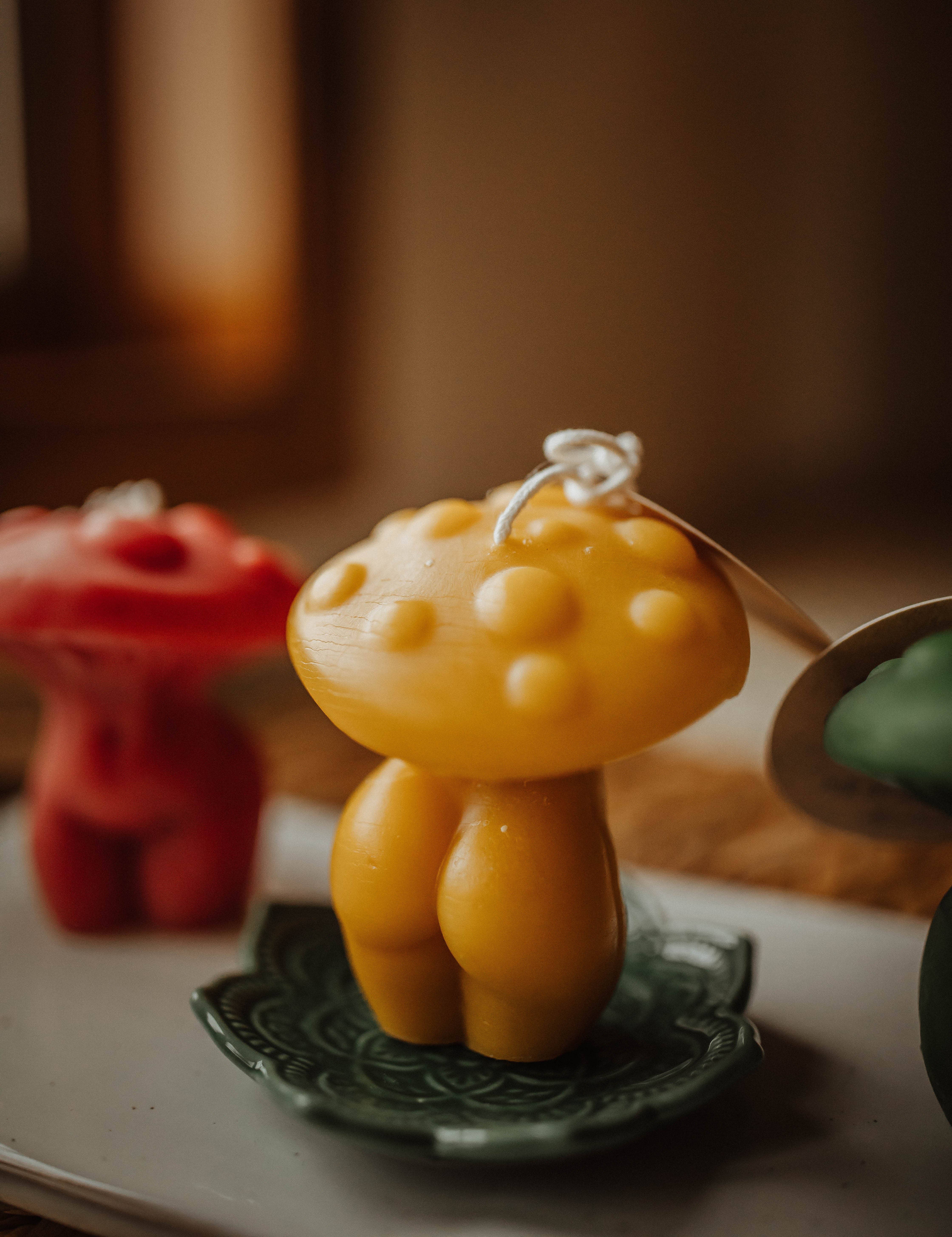 The Holton Homestead - Wholesale Novelty Candle - Mushroom Woman Beeswax Candle5