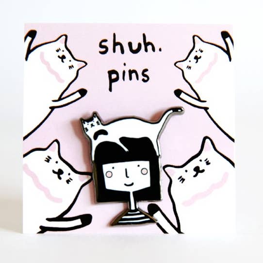 KATZE AUF KOPF ANSTECKER für den Großhandel von shuh.