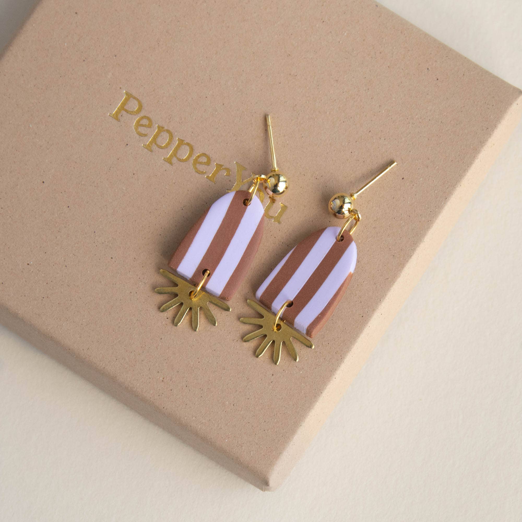 Pepper You - Wholesale Dangle Earrings - Sunny Stripe Drop Earrings 5