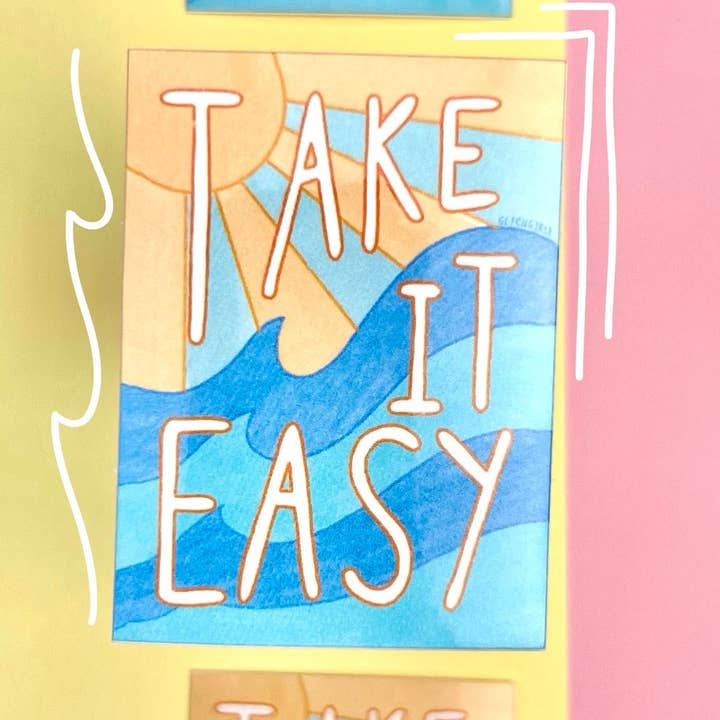 pegatina de tómalo con calma para venta al por mayor de GLTCHGIRL