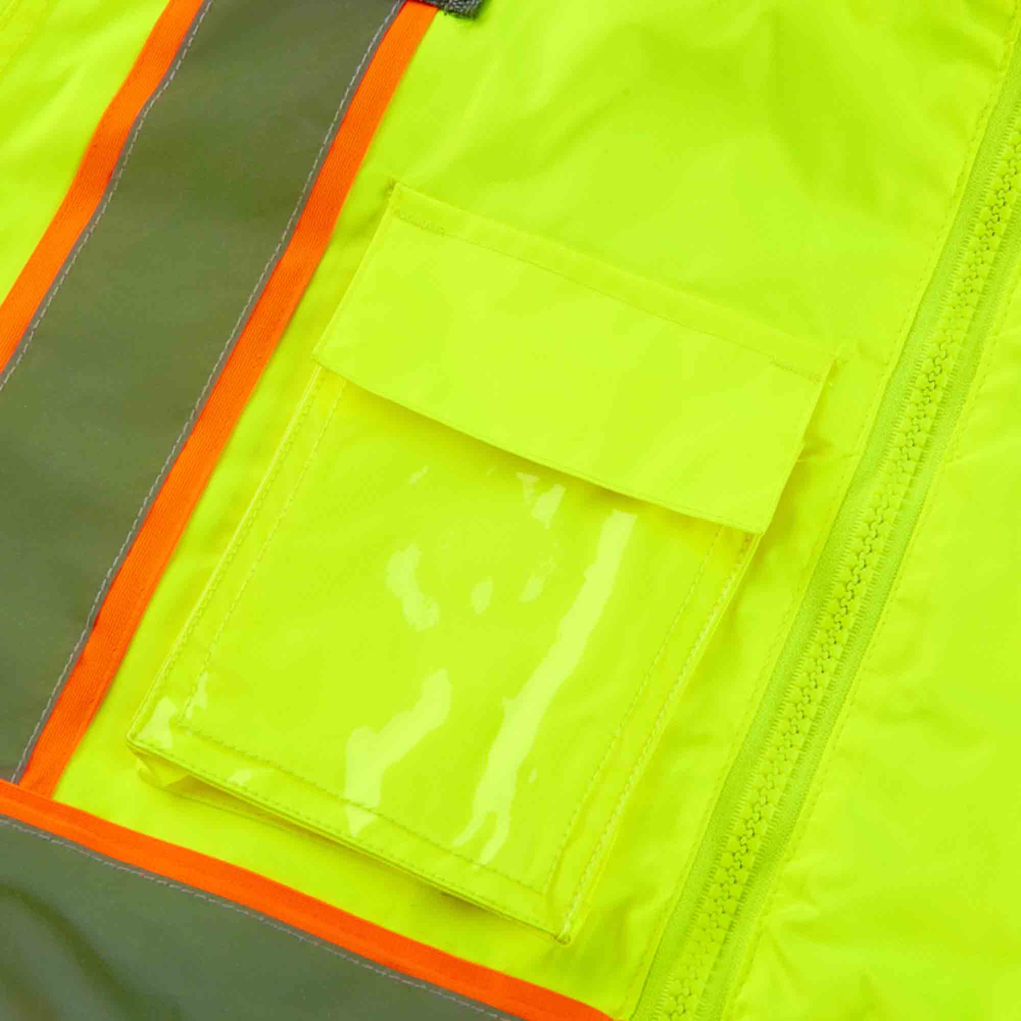 3C Products – wholesale Safety jacket – Unisex – SAJ5710  Lime Green /W Black Bottom, 3-In 1 Safety Class 35