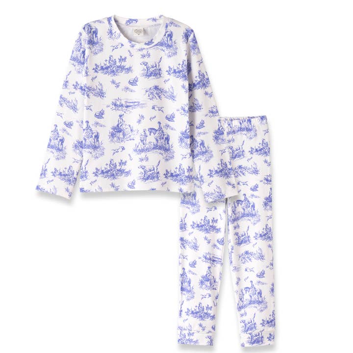 Tesa Babe - Wholesale Sleepwear Set - Kids - Toile de Jouy Girl's Bamboo Pajama Set - Mommy & Me