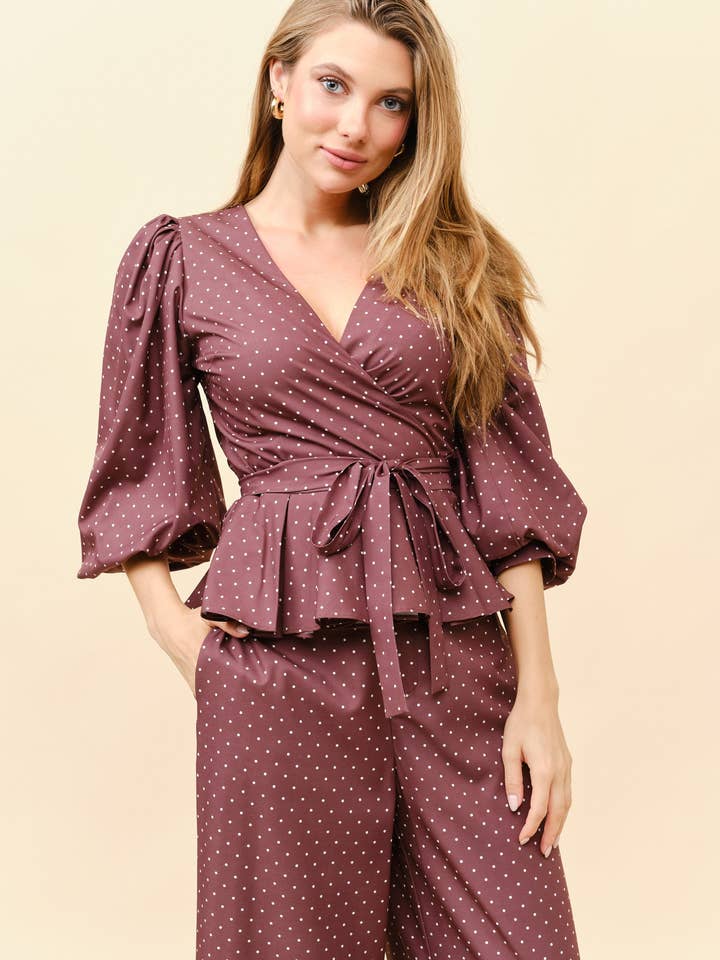 Polkaprikket omslagssæt for engroshandel hos Tea & Cup