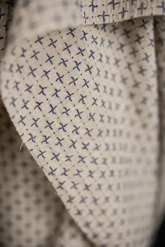 Merchant and Mills - Wholesale Stofrol - Hope Blues kruissteek Indiase katoen 9,8 m1