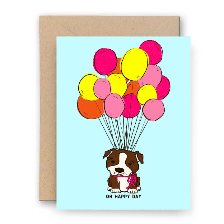 Happy Day Pitty - Greeting Card for wholesale by Little Tomato