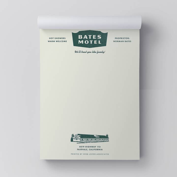 Bates Motel: Fictional Hotel Notepad Set and other Purchase Wholesale bâton sauge. Free Returns & Net 60 Terms on Faire trending on Faire.