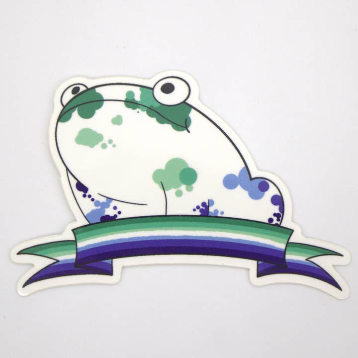 Autocollant MLM Pride Frog pour la vente par The Darks Art