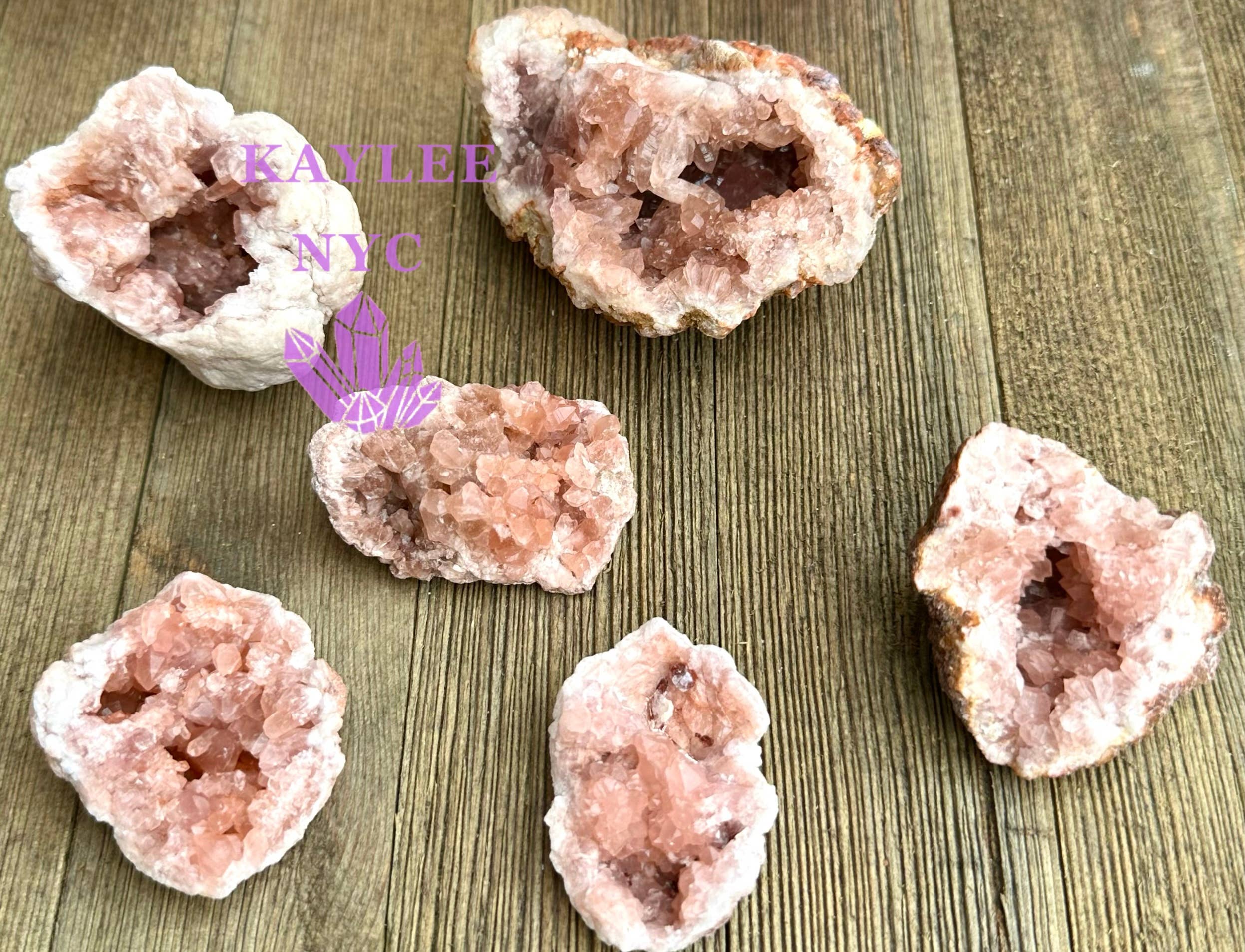 KayleeNYC - Wholesale Spiritual Stone/Crystal - 1 lb Natural Pink Amethyst Geode Crystal Raw4