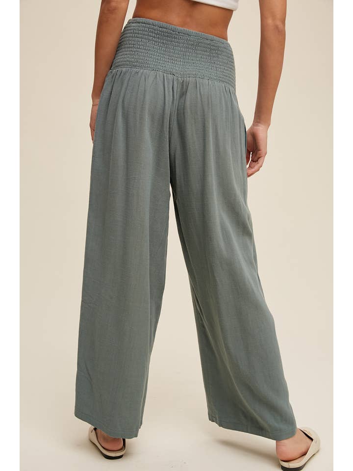 Listicle - Wholesale Pants - Women's - Smocked Waist Wide Leg Pants
Smocked Waist Wide Leg Pants
19