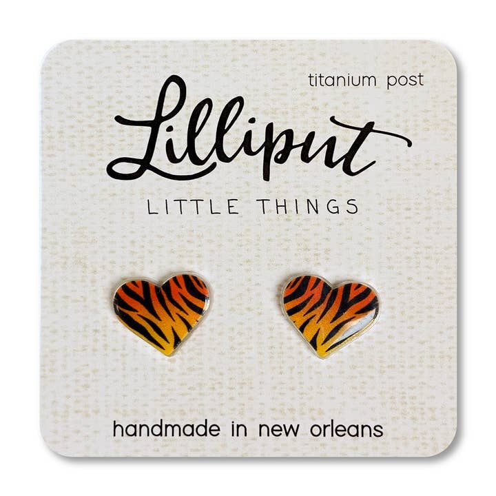 Tiger Stripe Heart // Animal Pattern for wholesale by Lilliput Little Things