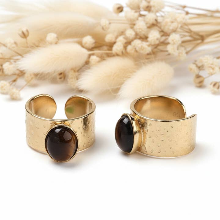 Tigereye stenring för wholesale av Produtos Namasté